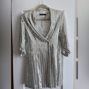 Zara Sequin Blazer Dress